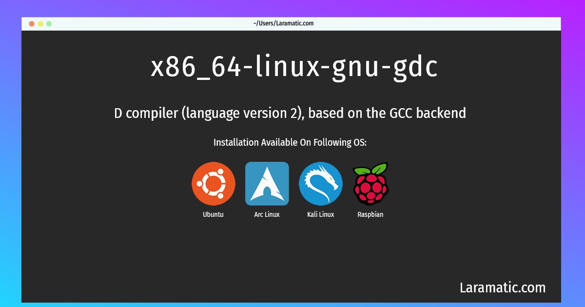 x86 64 linux gnu gdc