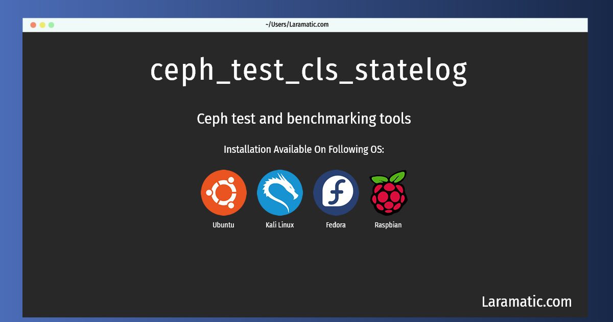 ceph test cls statelog