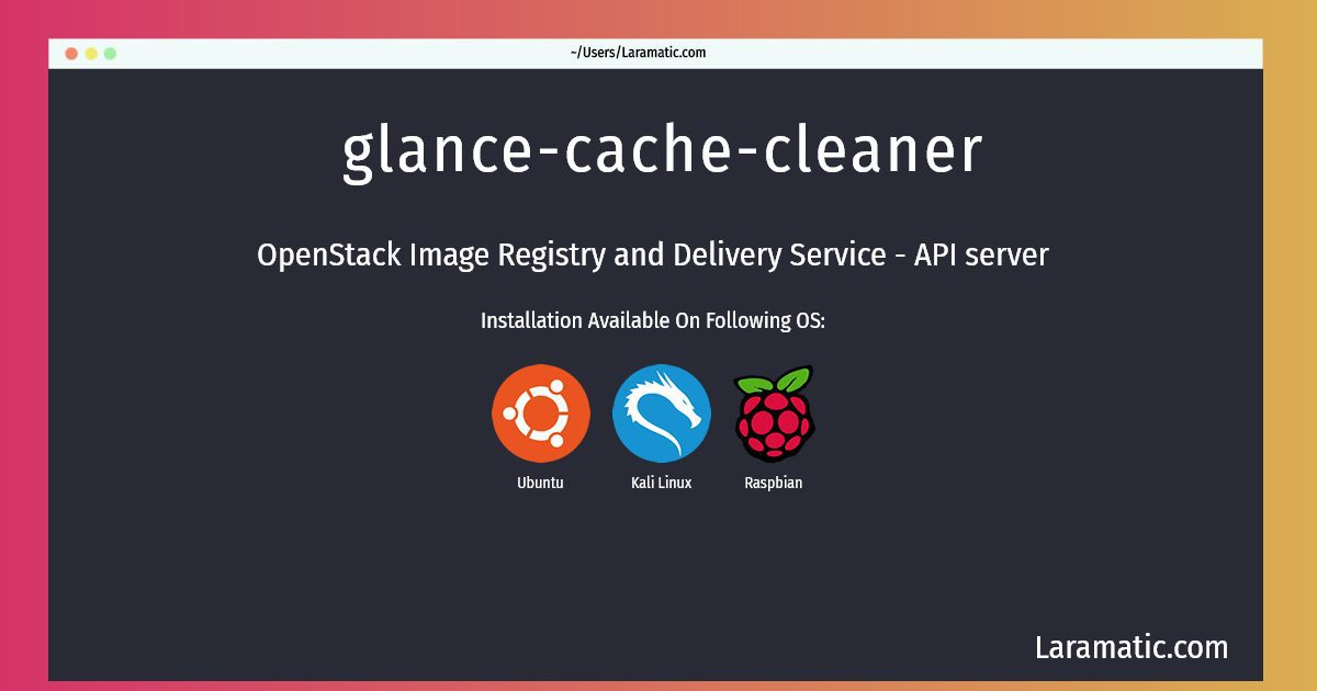 glance cache cleaner