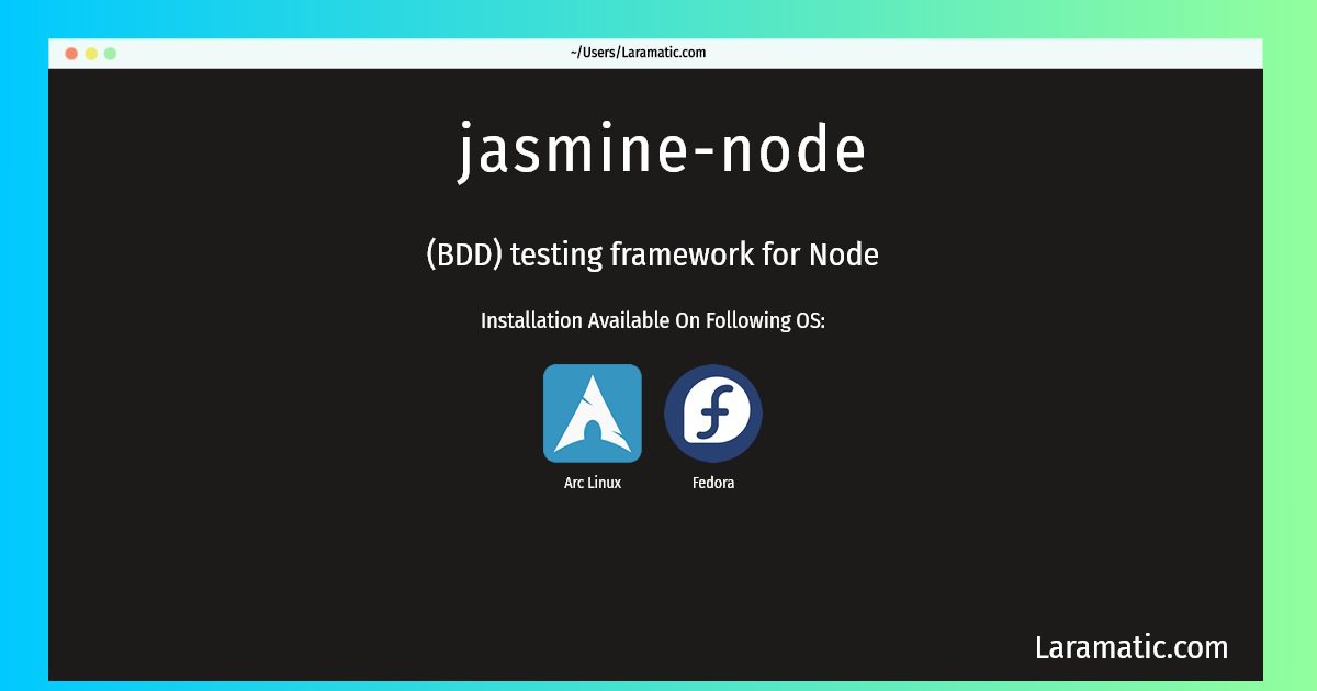 jasmine node