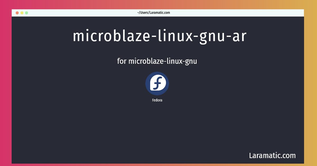 microblaze linux gnu ar