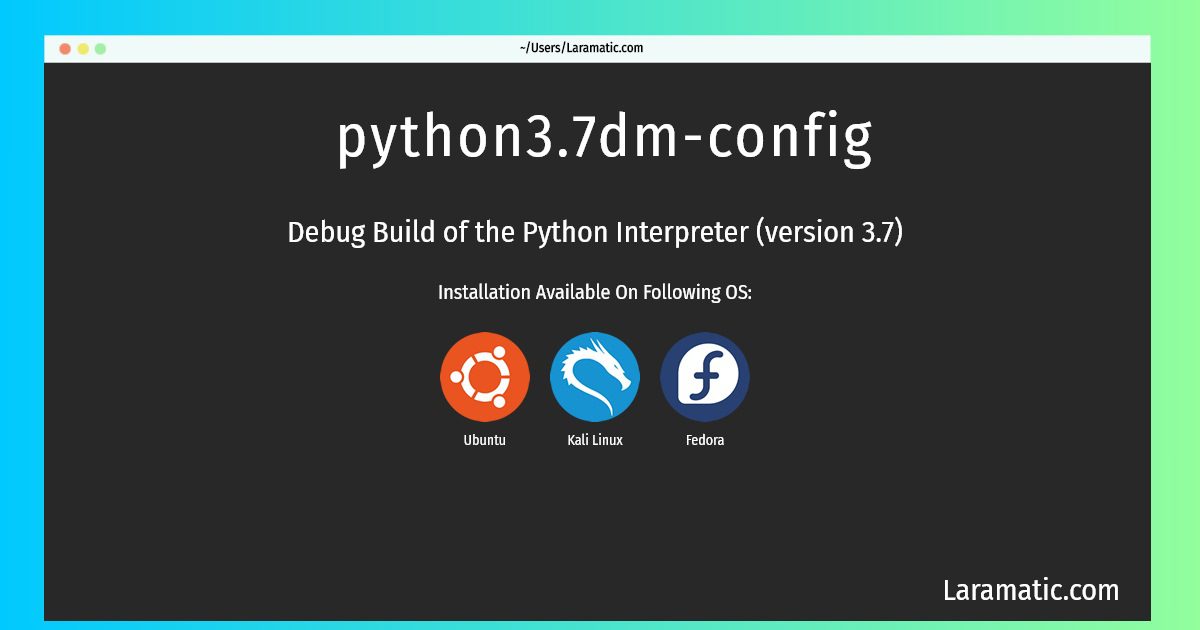 python3 7dm config