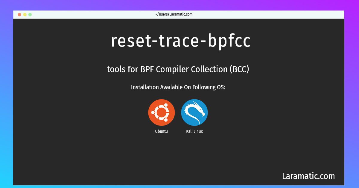 reset trace bpfcc