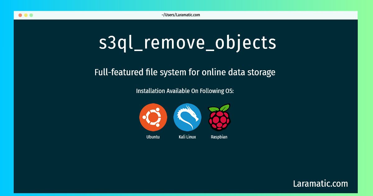 s3ql remove objects