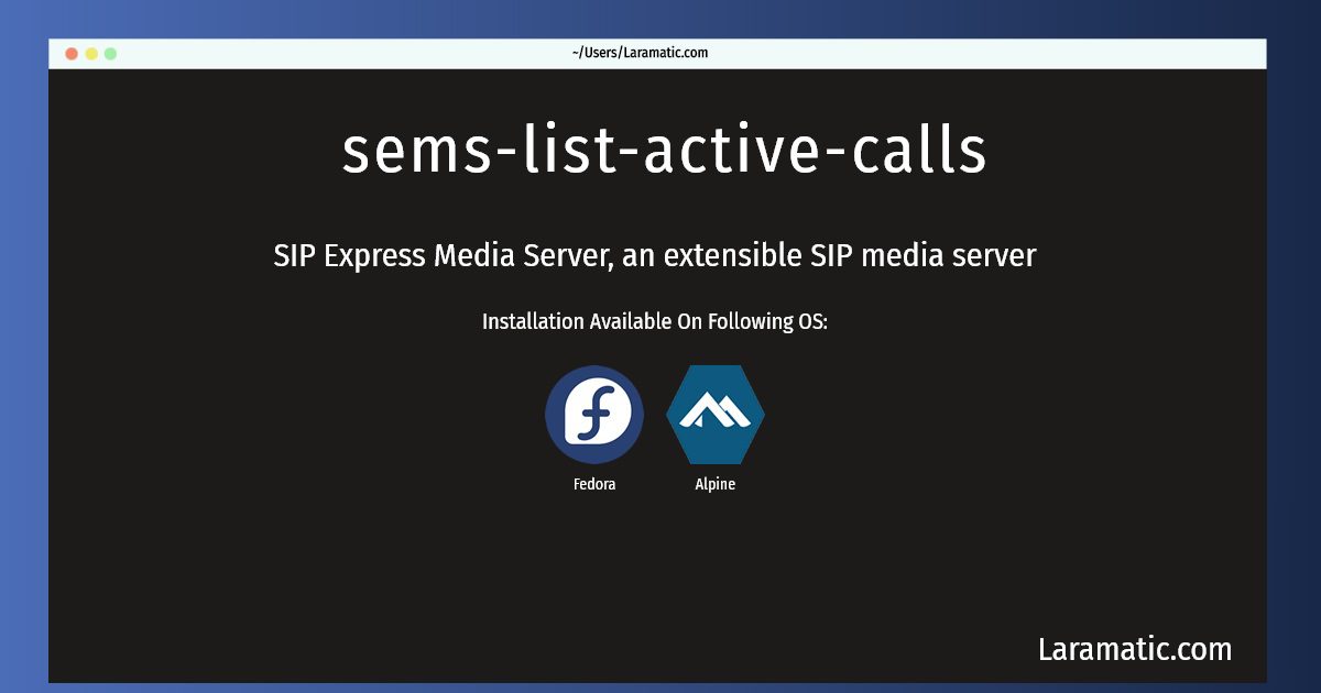 sems list active calls