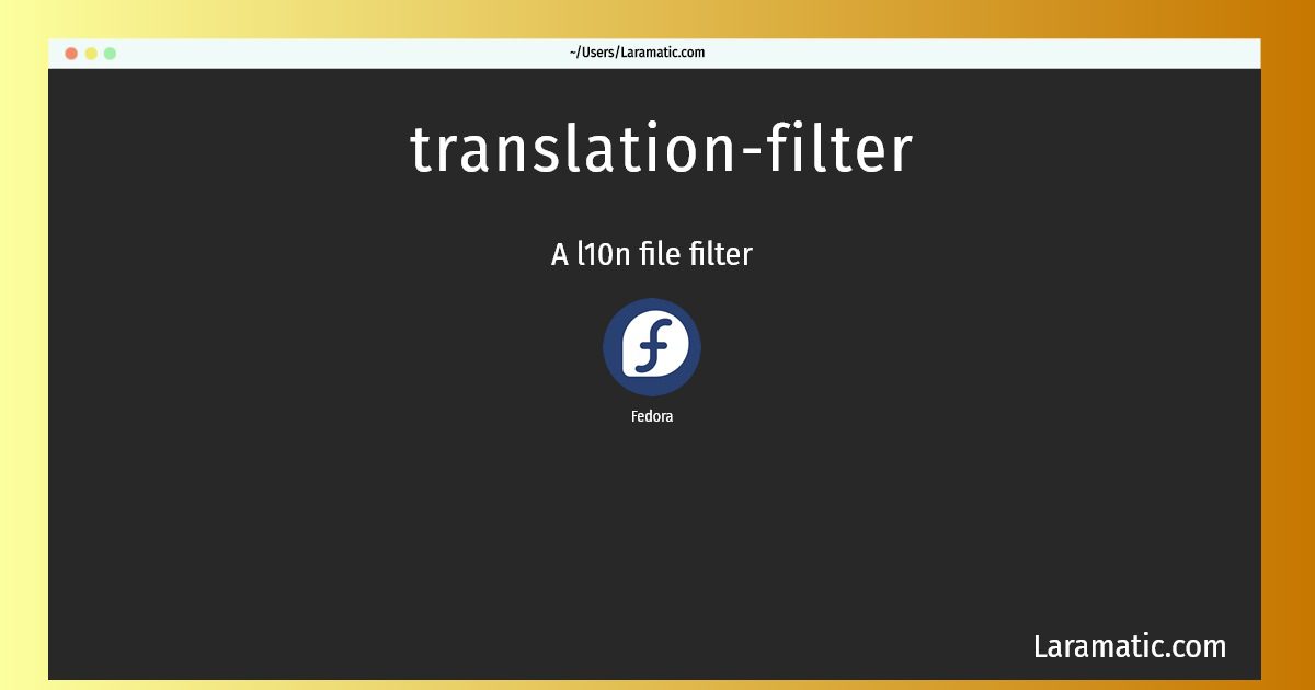 translation filter