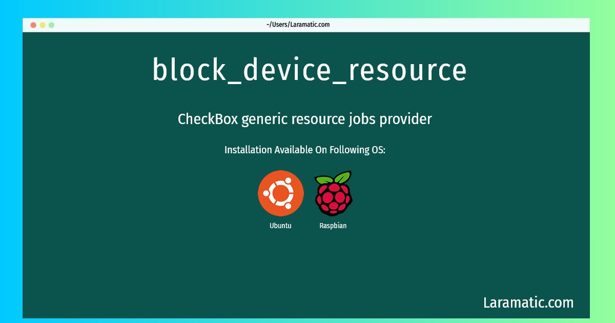 block device resource
