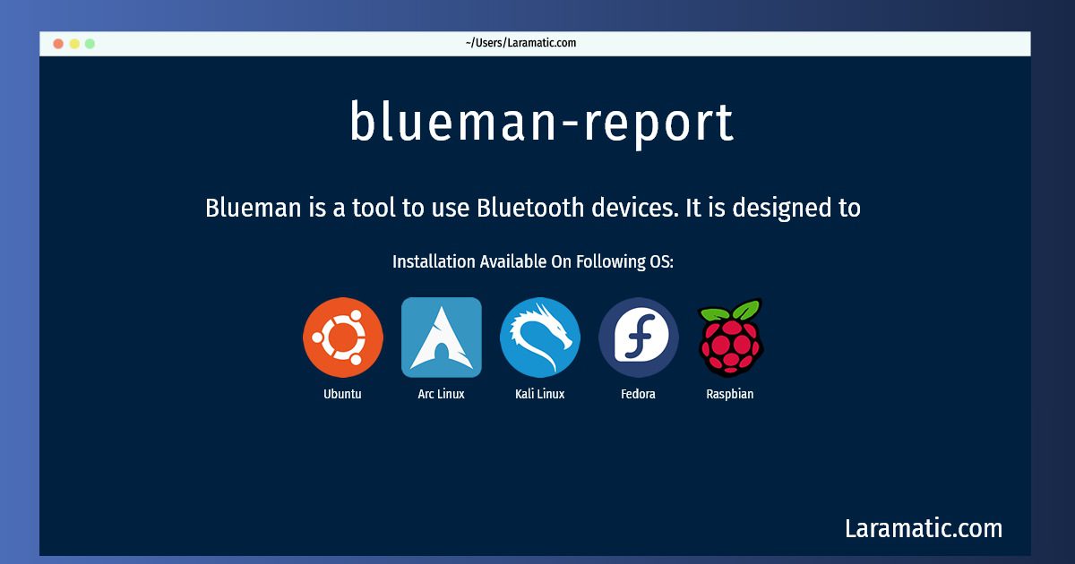 blueman report