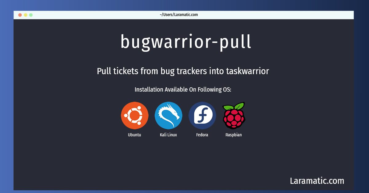 bugwarrior pull