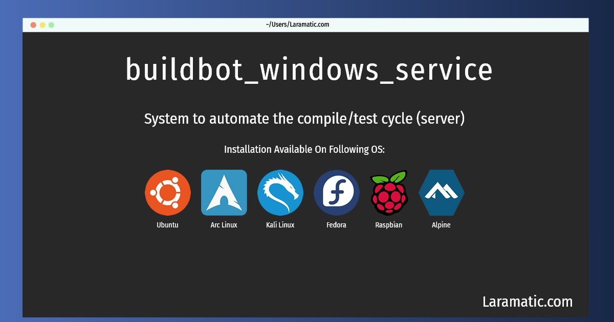 buildbot windows service