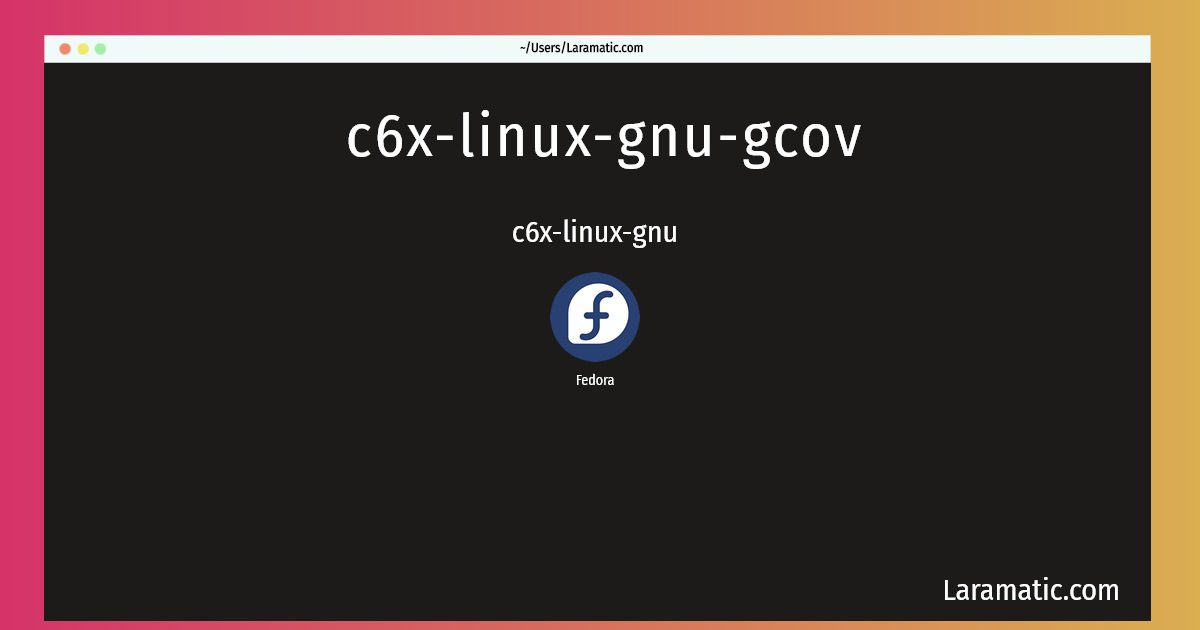 c6x linux gnu gcov