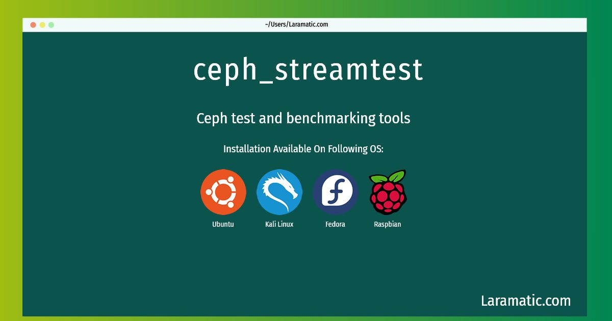 ceph streamtest
