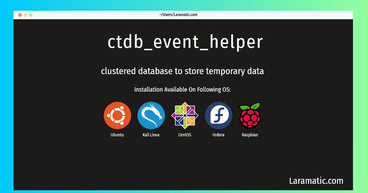 ctdb event helper