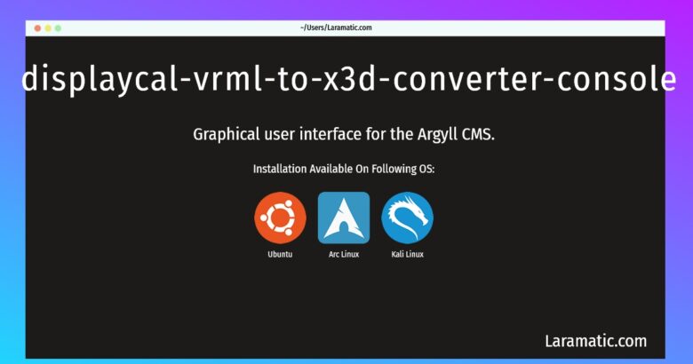 displaycal vrml to x3d converter console