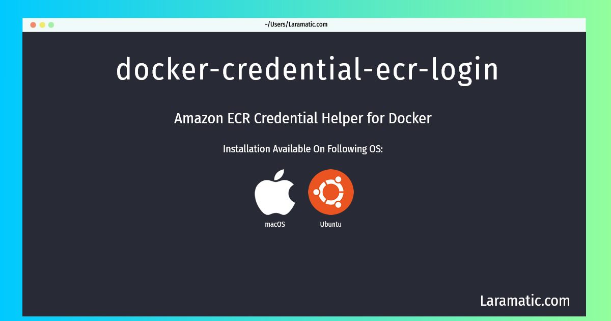 docker credential ecr login