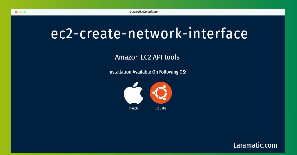 ec2 create network interface