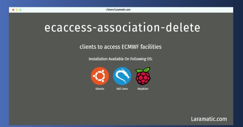 ecaccess association delete