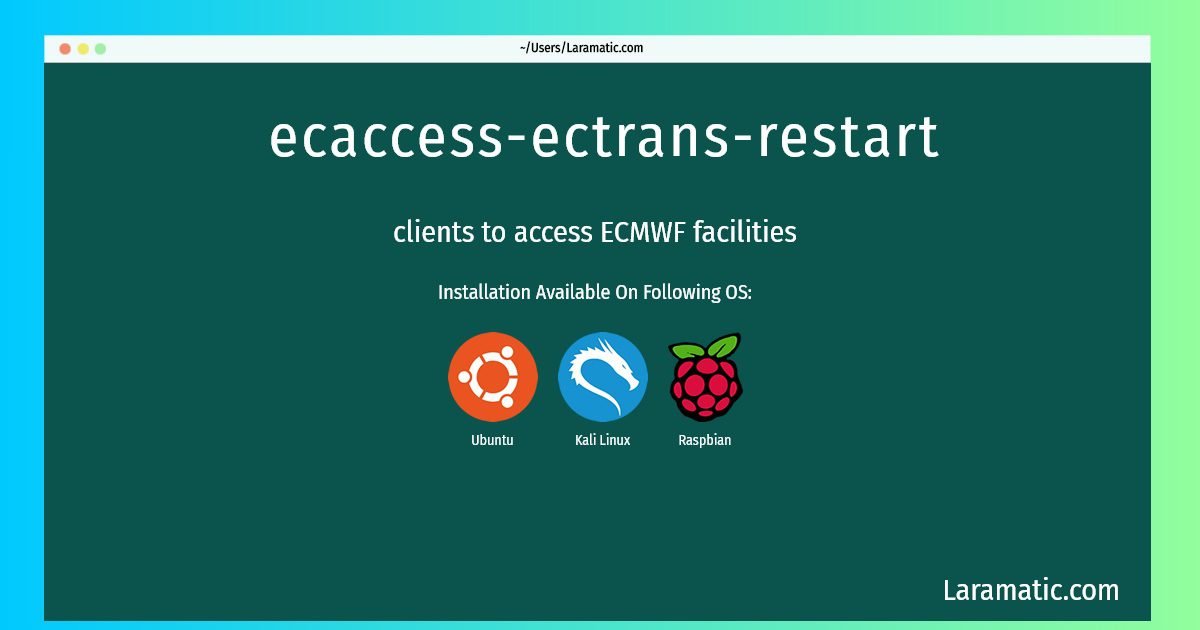 ecaccess ectrans restart