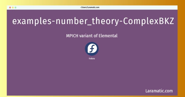 examples number theory complexbkz