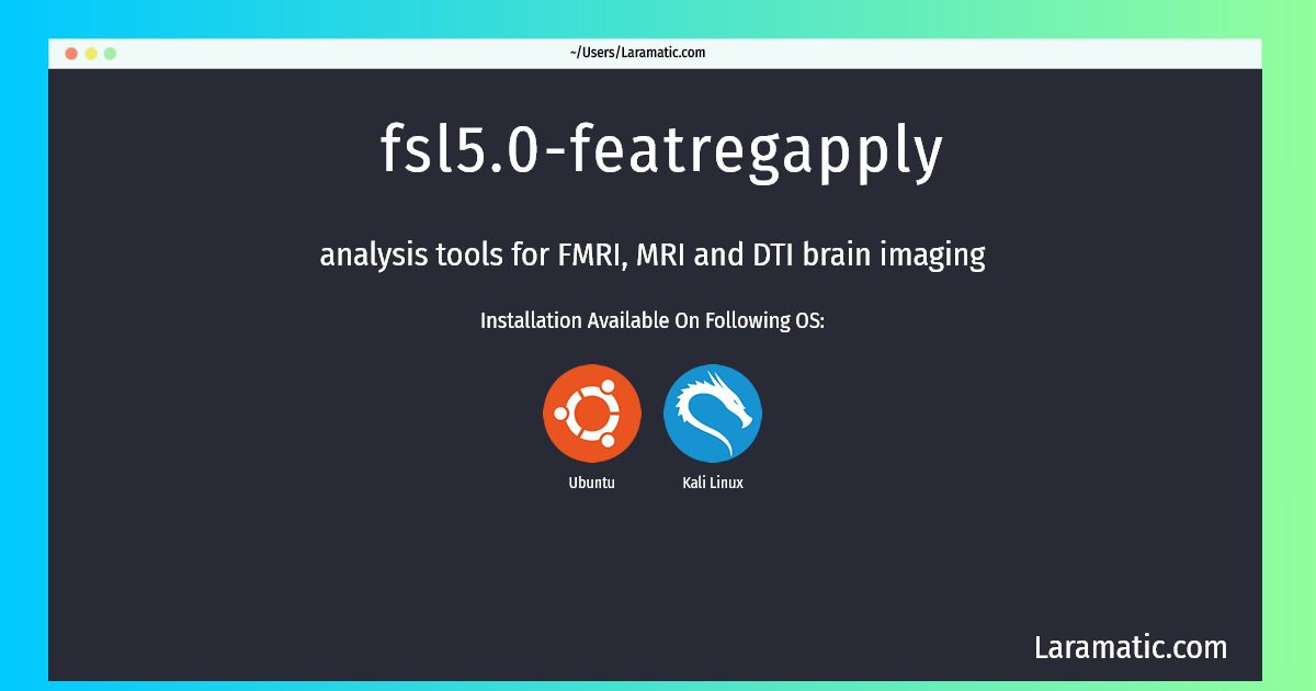 fsl5 0 featregapply