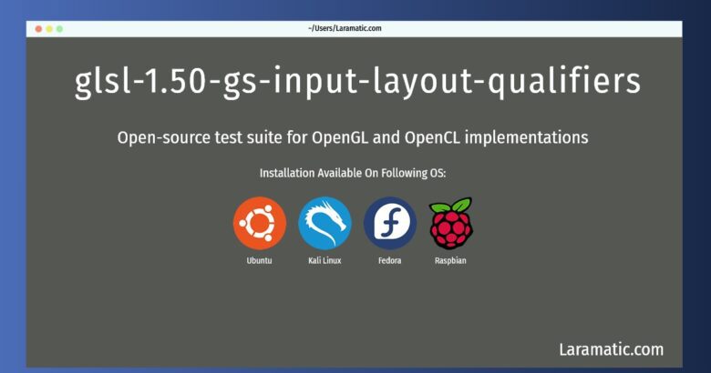 glsl 1 50 gs input layout qualifiers