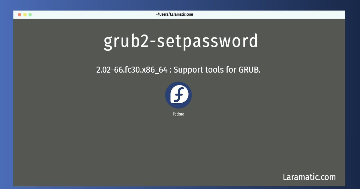 grub2 setpassword