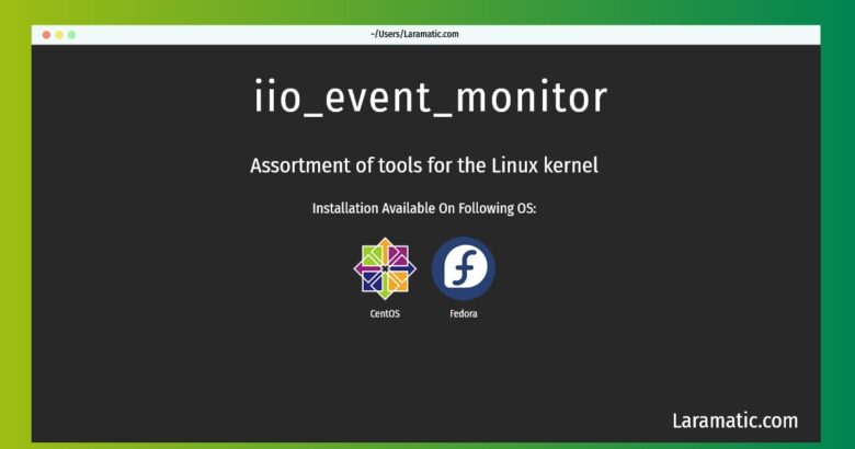 iio event monitor