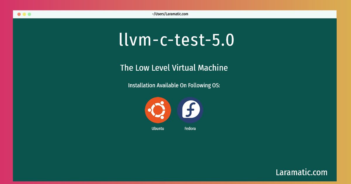 llvm c test 5 0