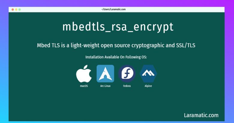 mbedtls rsa encrypt