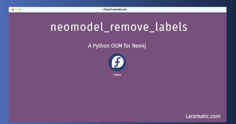 neomodel remove labels