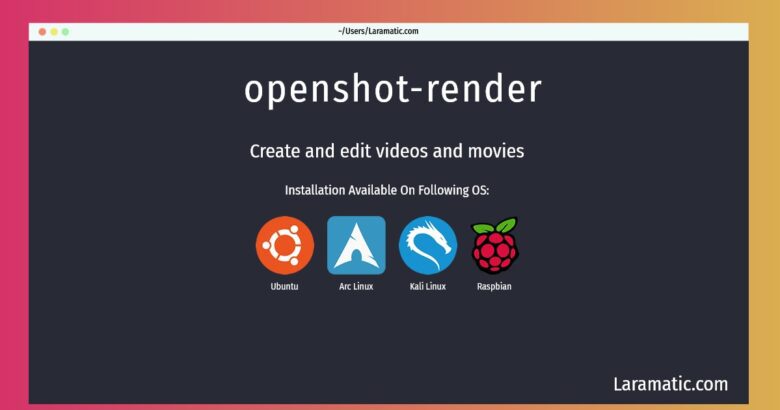 openshot render