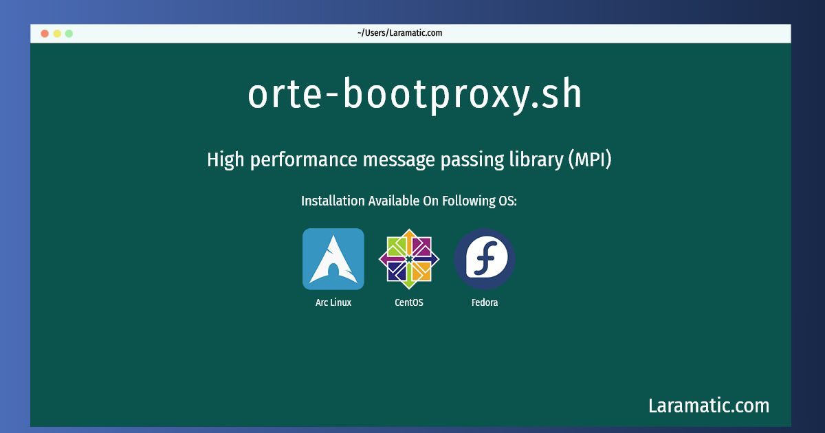 orte bootproxy sh