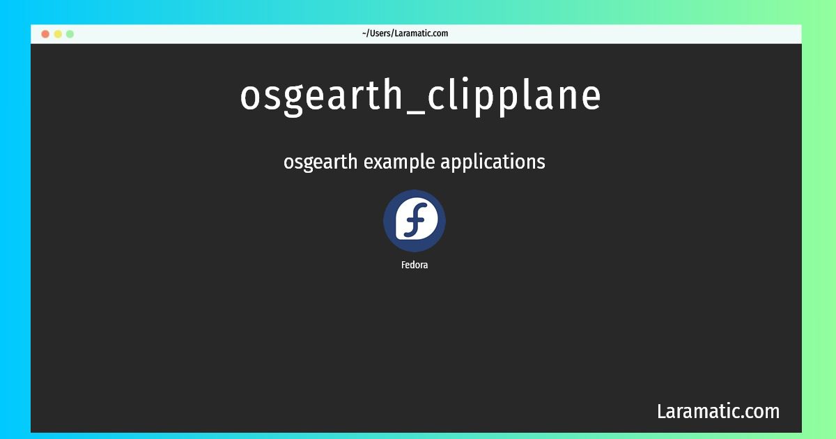 osgearth clipplane