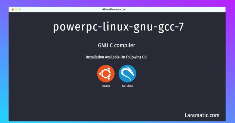 powerpc linux gnu gcc 7