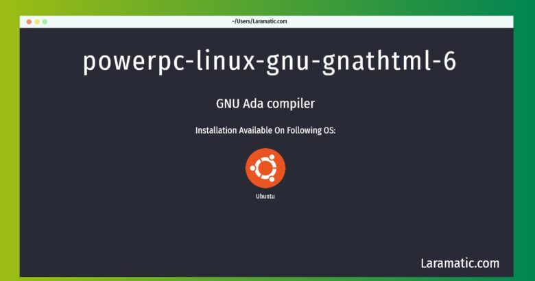 powerpc linux gnu gnathtml 6