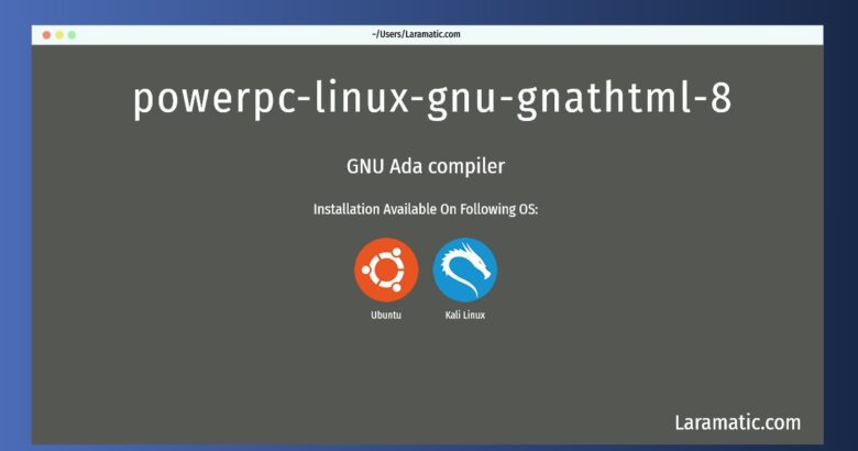 powerpc linux gnu gnathtml 8