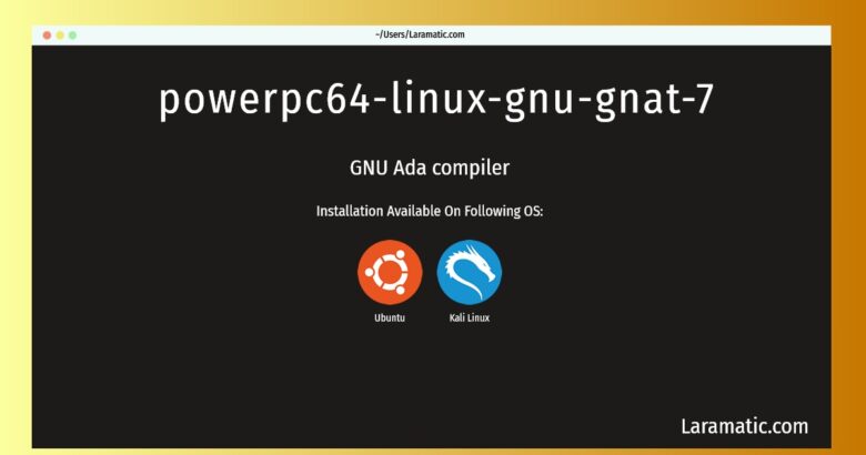 powerpc64 linux gnu gnat 7
