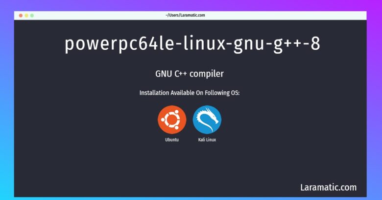powerpc64le linux gnu g 8