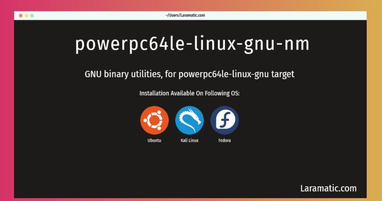 powerpc64le linux gnu nm