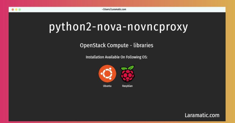 python2 nova novncproxy