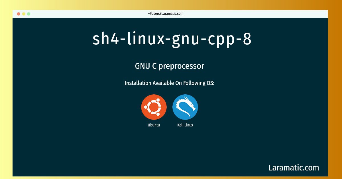sh4 linux gnu cpp 8