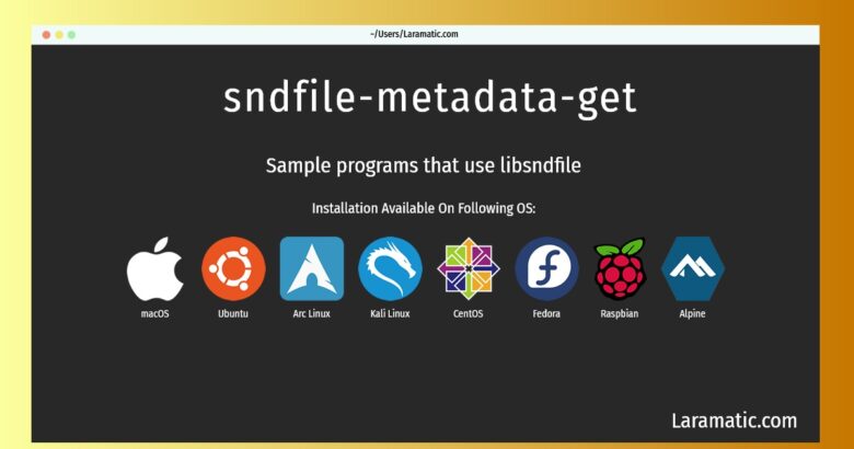 sndfile metadata get