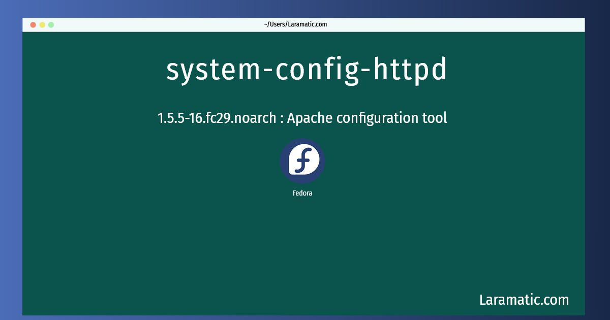 system config httpd
