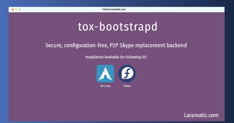 tox bootstrapd