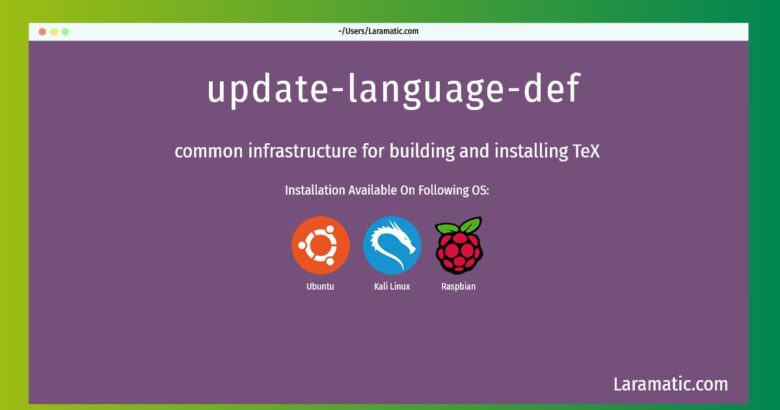 update language def