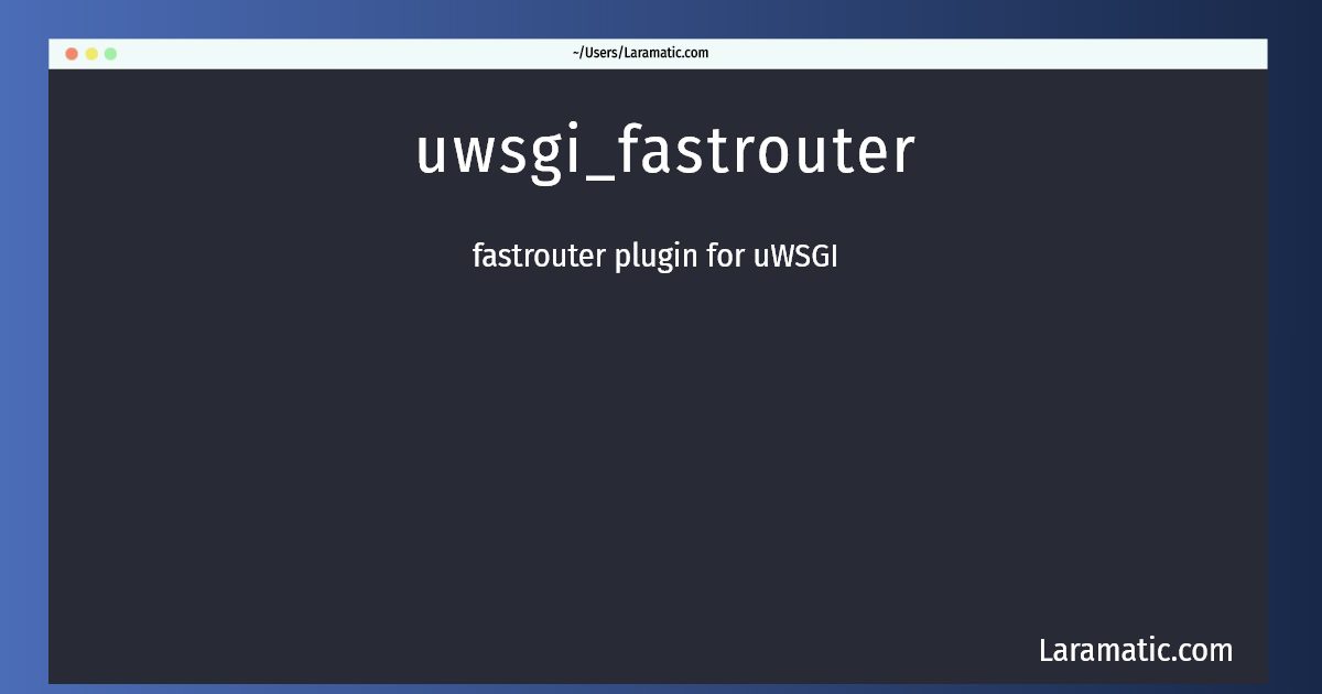 uwsgi fastrouter