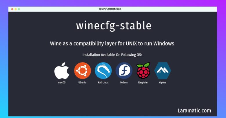 winecfg stable