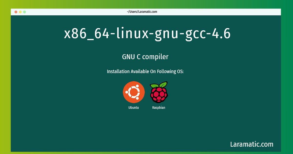 x86 64 linux gnu gcc 4 6