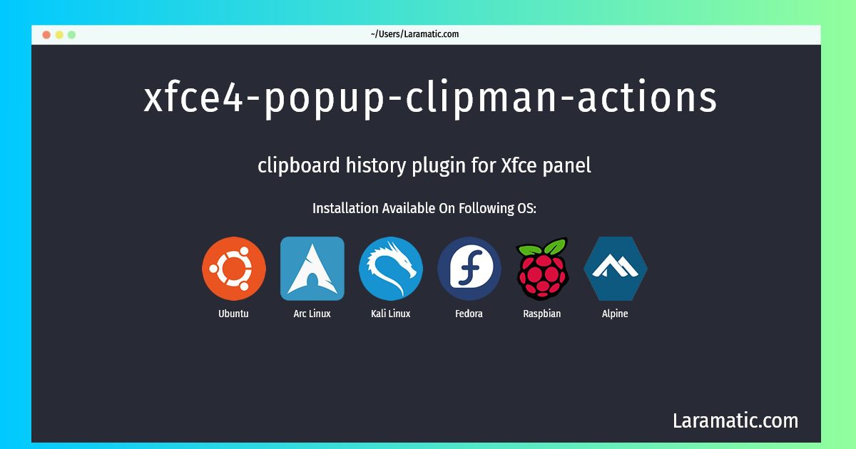 xfce4 popup clipman actions