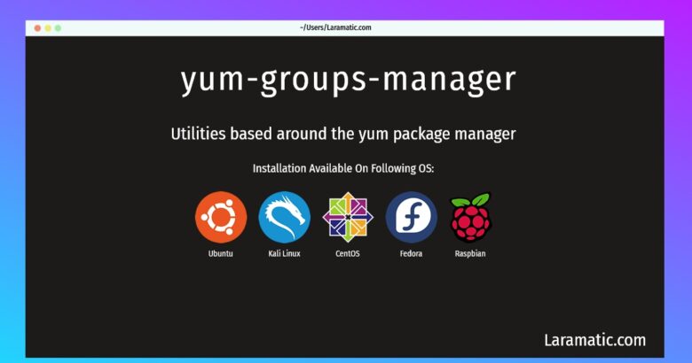 yum groups manager